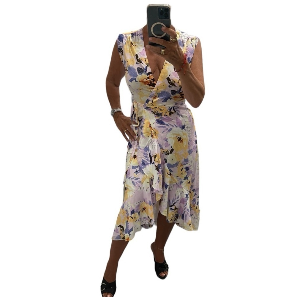 NEW Yumi Kim Floral Sleeveless Wrap Dress.Size S